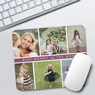 Moderne Beste-Mama-Foto-Collage Mousepad