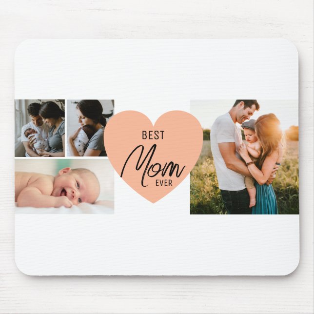 Moderne beste Mama je 4 Foto Mousepad (Vorne)