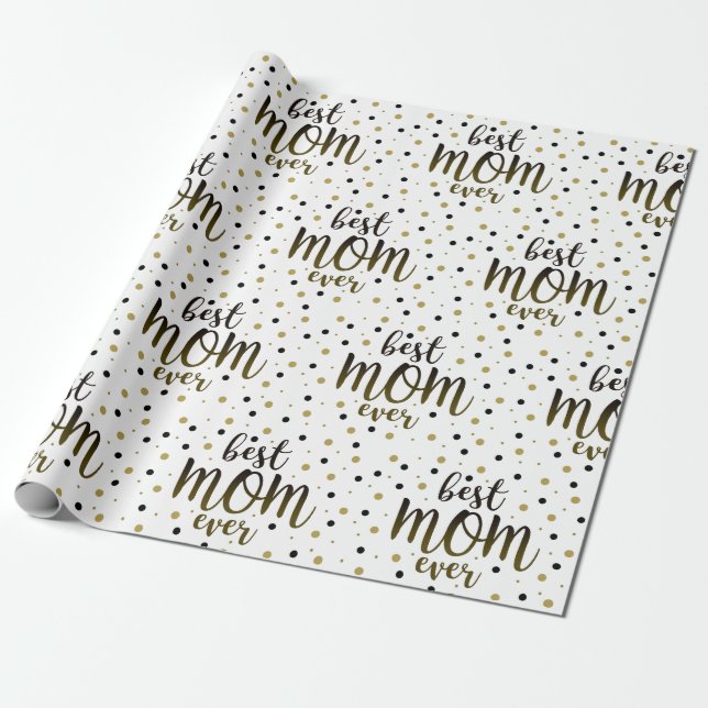 Moderne beste Mama je Geschenkpapier (Ungerollt)