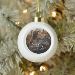 Moderne Beste Mama überhaupt Foto Geschenke zum Mu Keramik Kugel-Ornament