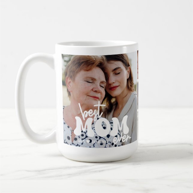 Moderne beste Mutter aller Zeiten, individuelle Fo Kaffeetasse (Links)