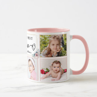 Moderne beste Nana individuelle Fotocollage Name H Tasse