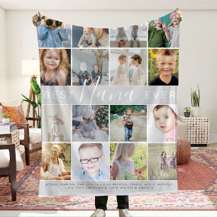 Moderne-Beste-Oma-aller-Zeiten-Foto-Collage & Name Fleecedecke
