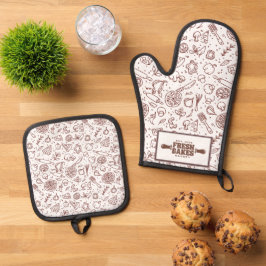 Moderne beste Pizza der Stadt Professional Ofenhandschuh & Topflappen-Set