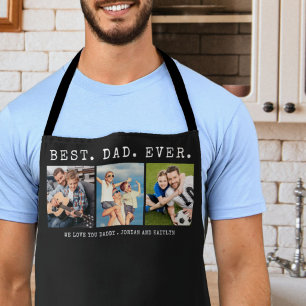 Moderne BESTER VATER ALLEZEIT 3 Fotos Personalisie Schürze
