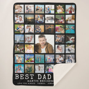 Moderne BESTER VATER ALLEZEIT Foto-Collage Dein Te Sherpadecke