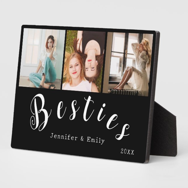 Moderne Besties Foto Collage Plaque Fotoplatte (Seite)