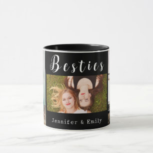 Moderne Besties Foto Collage Tasse