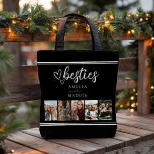 Moderne Besties-Fotocollage Schwarz und Weiß