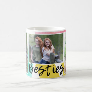 Moderne Besties Typografie 3 FotoCollage Kaffeetasse