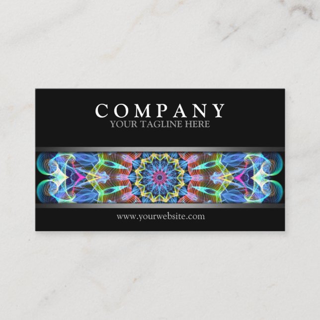 Moderne bewegliche Rolle-Mandala Visitenkarte (Vorderseite)
