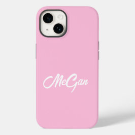 Moderne Bezeichnung Minimal für Monogramm Rosa Far Case-Mate iPhone 14 Hülle