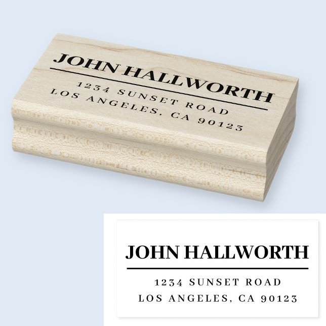 Moderne Bezeichnung und Rücksendeadresse Gummistempel (Von Creator hochgeladen)