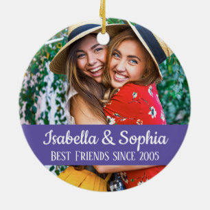 Moderne BFF-Foto Beste Freundinnen für immer trend Keramik Ornament