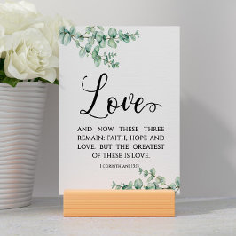 Moderne Bibel Verse Korinthians Card Tischnummer