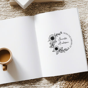 Moderne Bibliotheksbuch-Schriftart mit individuell Gummistempel