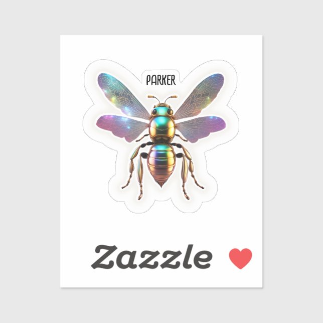 Moderne Biene Aufkleber (Blatt)