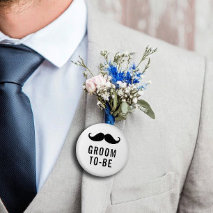 Moderne Big Bold Black Bachelor Party wird zu werd Button