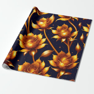 Moderne Big Luxury Gold Rose Collection Geschenkpapier