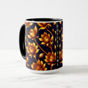 Moderne Big Luxury Gold Rose Collection Tasse