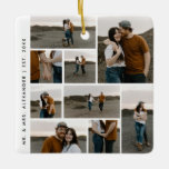 Moderne Bild Collage bearbeitbare Farbe Keramikornament<br><div class="desc">Erstellen Sie eine einzigartige personalisierte 9 Foto Collage Decke als sinnvolle Geschenkidee oder zum Gedenken an ein besonderes Ereignis oder einen Meilenstein. Klicken Sie auf die Schaltfläche Bearbeiten,  um dieses Design mit Ihren Fotos und Textdetails anzupassen.</div>