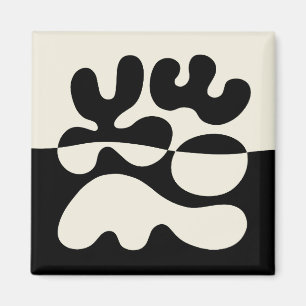 Moderne Bio Abstraktion des Mittelalters Magnet