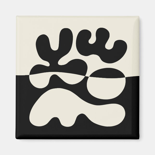 Moderne Bio Abstraktion des Mittelalters Magnet (Vorne)