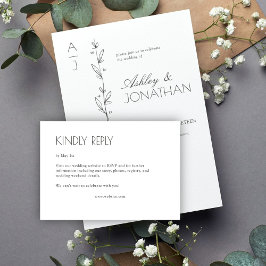 Moderne Bio Blumenzeremonie RSVP Karte