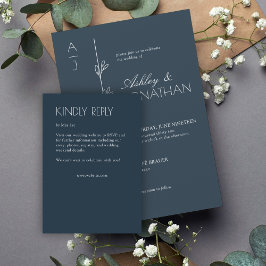 Moderne Bio Blumenzeremonie RSVP Karte