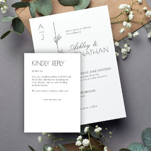 Moderne Bio Blumenzeremonie RSVP Karte