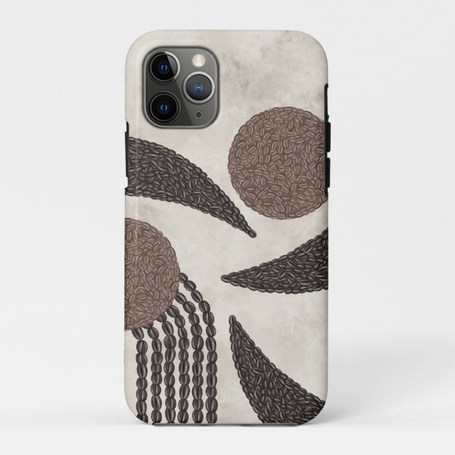 Moderne Bio-Kaffeebohnen-geometrisch- Case-Mate iPhone Hülle (Rückseite)
