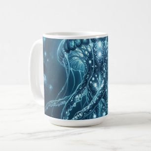 "Moderne biolumineszente Tiefsee-Wandqualle" Kaffeetasse