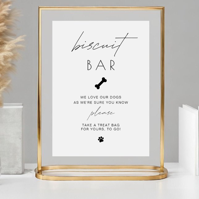 Moderne Biscuit Bar Pet Leckerei Gefallen Hochzeit Sockelschild (Von Creator hochgeladen)
