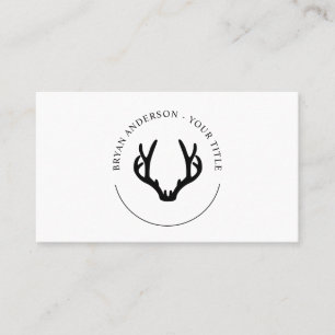Moderne Black Antler Logo-Visitenkarte Visitenkarte