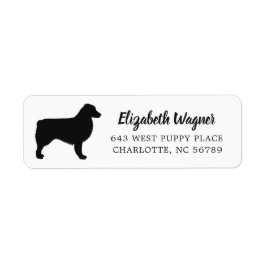 Moderne Black Australian Shepherd Silhouette