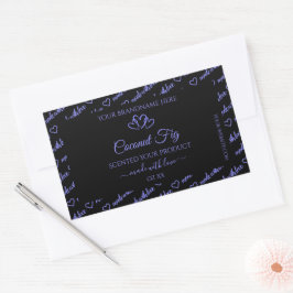 Moderne Black Blue Word Cloud-Produktkennzeichnung Rechteckiger Aufkleber