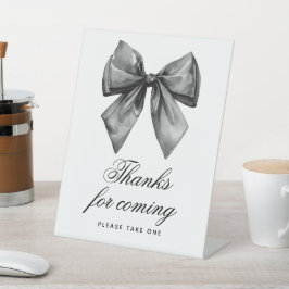 Moderne Black Bow Dusche Danke für die Teilnahme a Sockelschild