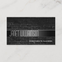 Moderne Black Brick Business Cards