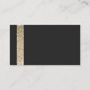 Moderne Black Business Card UAWG mit Goldline Begleitkarte