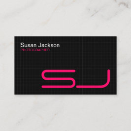 Moderne Black Business Card Visitenkarte