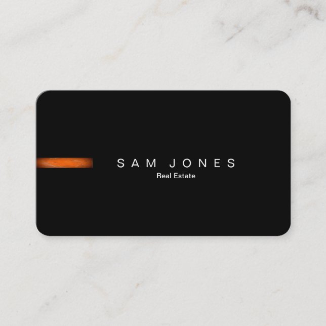 Moderne Black Business Card Visitenkarte (Vorderseite)