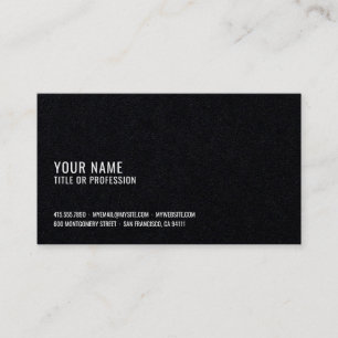 Moderne Black Business Card Visitenkarte