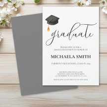 Moderne Black Cap High School Graduation Party