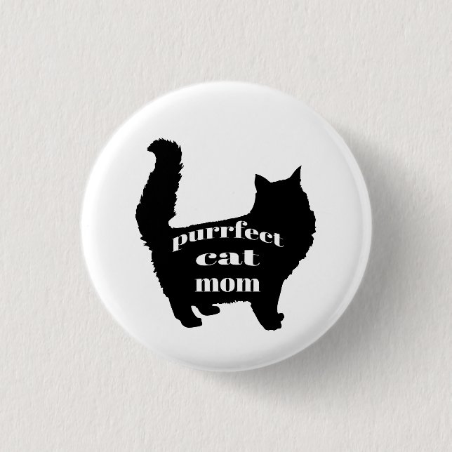 Moderne Black Cat Mama Button (Vorderseite)