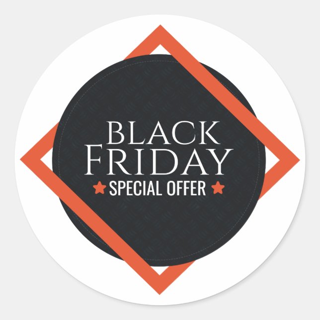 Moderne Black Friday Sonderangebote Sticker (Vorderseite)