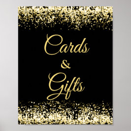 Moderne Black Gold Cards und Giftposter Poster
