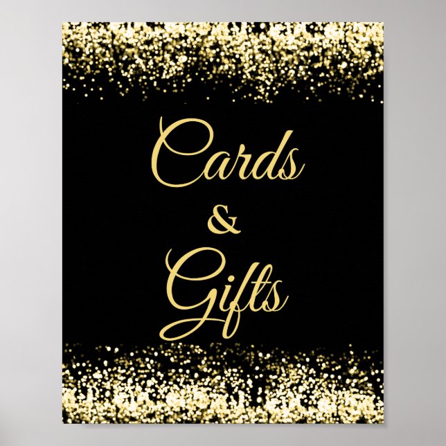 Moderne Black Gold Cards und Giftposter Poster (Vorne)