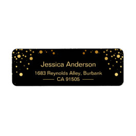 Moderne Black Gold Confetti Dots