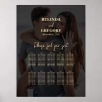 Moderne Black Gold Foto Overlay-Hochzeit