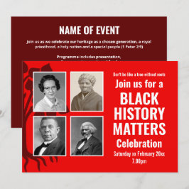 Moderne BLACK HISTORY MONTH Materie Foto Einladung